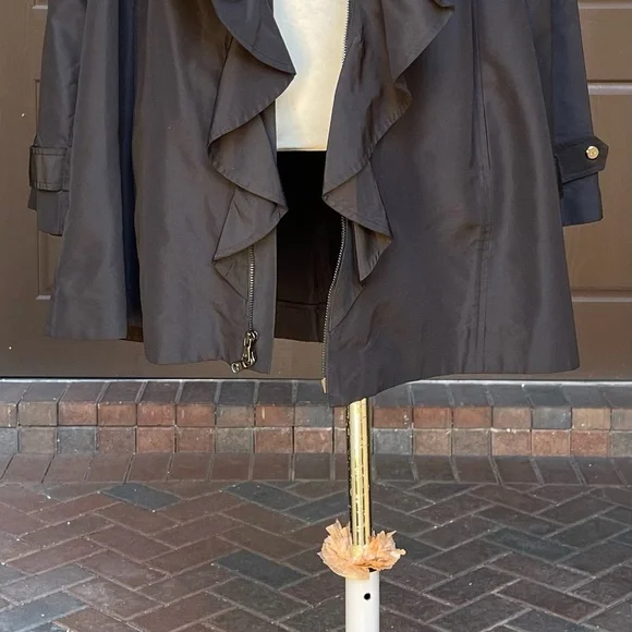 Ralph Lauren black silk taffeta coat - Picture 9 of 9